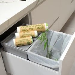 33 галлона экологически чистые мусорные мешки Компостные мешки Кухонные отходы Сбор
