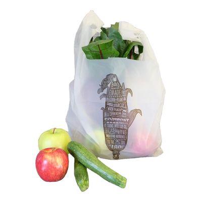 Ритейл упаковка ПБАТ ПЛА Торба для продуктов питания Компостируемые прозрачные пластиковые пакеты